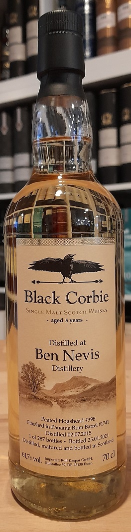 Ben Nevis 2015 Black Corbie 2020 Panama Rum Barrel Finish